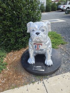 One of 22 art installations in Ruston representing the LA Tech mascot, "Champ."
